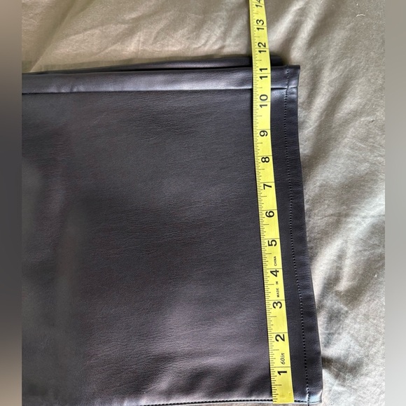 Joe's Jeans Black Faux Leather Pants Size 28 NWT Wide Leg Baddie Y2K High Waist - Picture 7 of 9